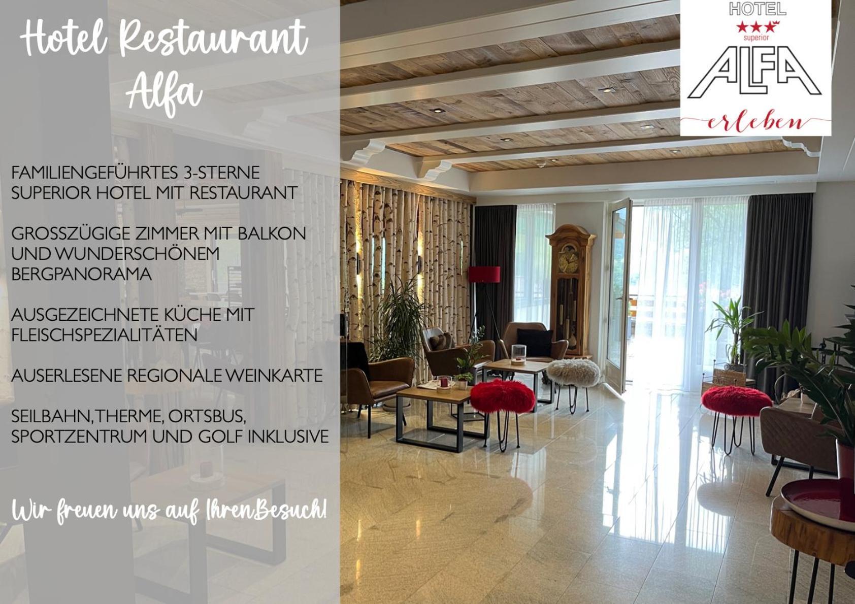 Hotel Alfa Superieur - Leukerbad-Therme מראה חיצוני תמונה